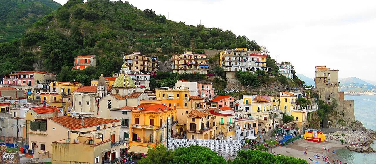 Scenic view of the Amalfi Coast from the water