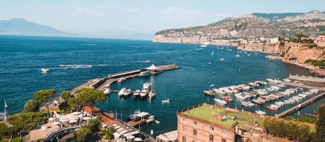 Beautiful coastal view of Sorrento with vibrant buildings and blue waters